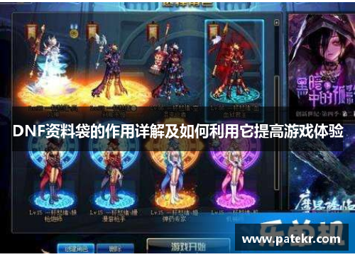 DNF资料袋的作用详解及如何利用它提高游戏体验